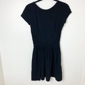 Maje scoop neck black mini dress 1